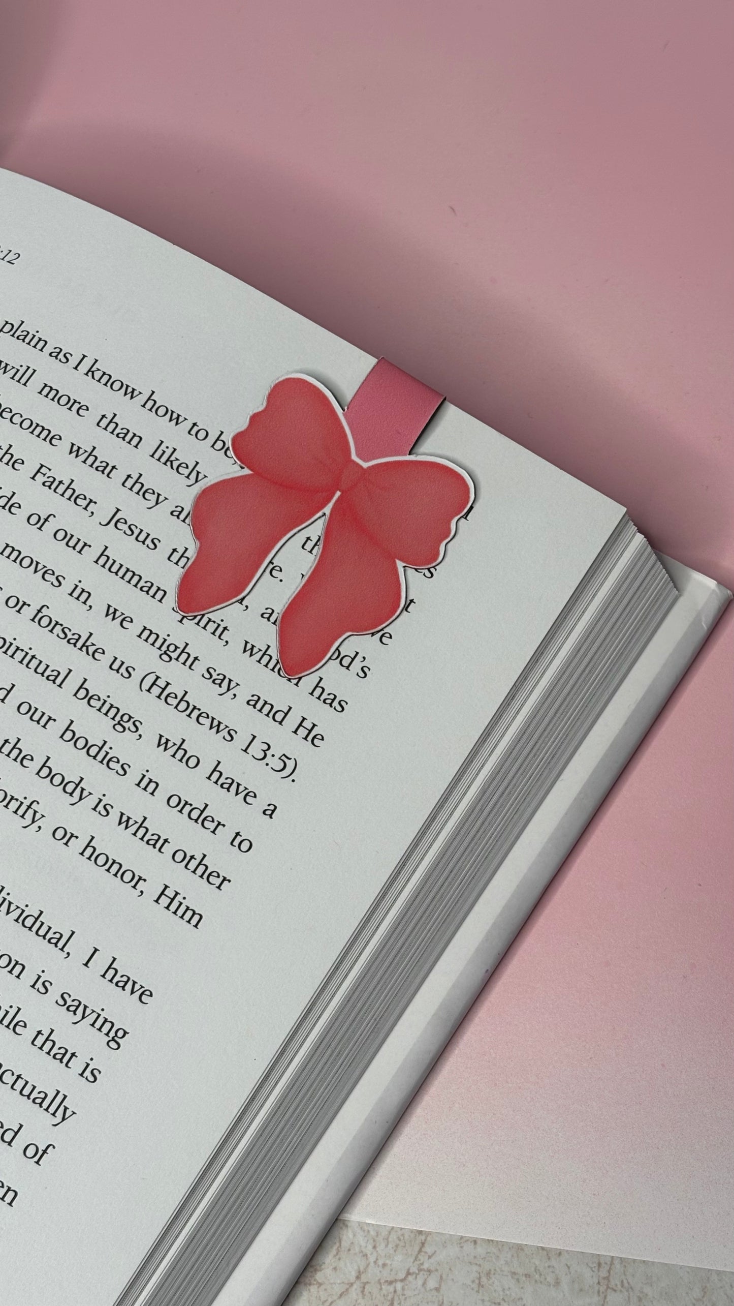 Pink bow 2 Magnetic Bookmark