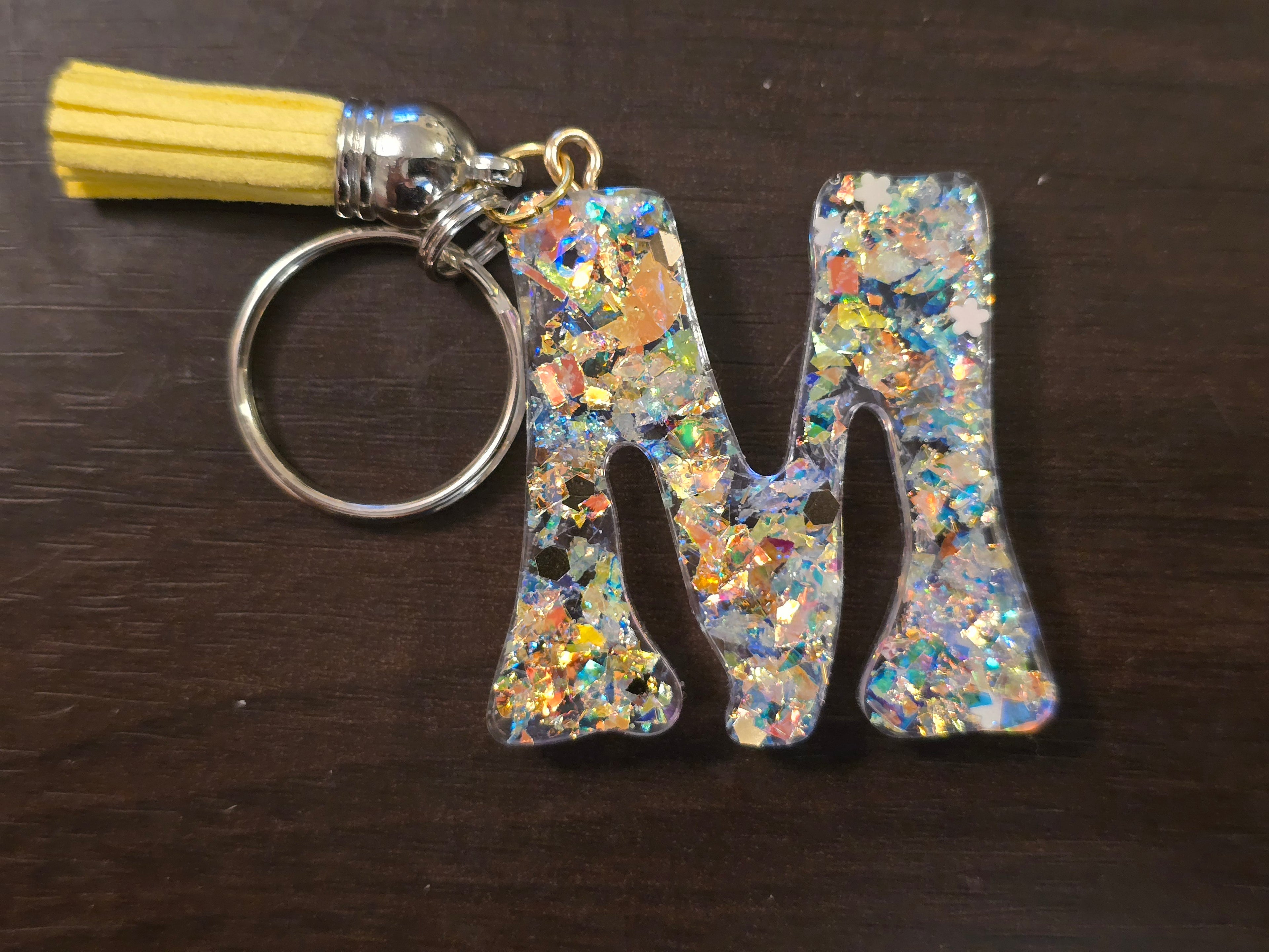 Glitter Letter Keychains