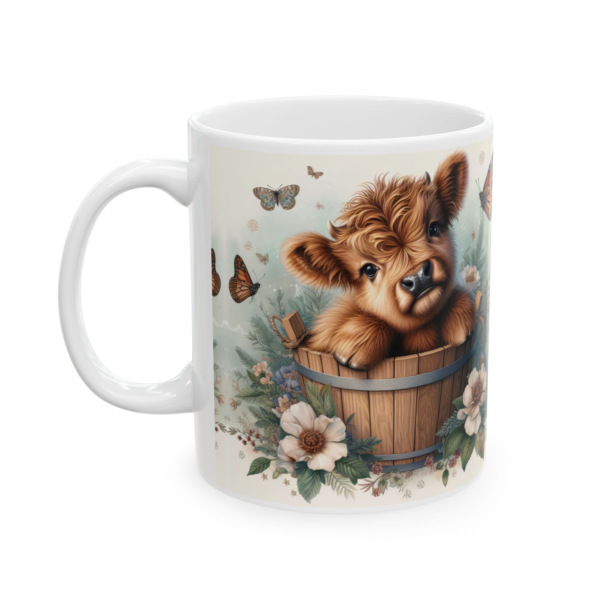 Highland Cow Ceramic Mug (11oz, 15oz)