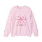 Mama Pink Gingham Bow Sweatshirt