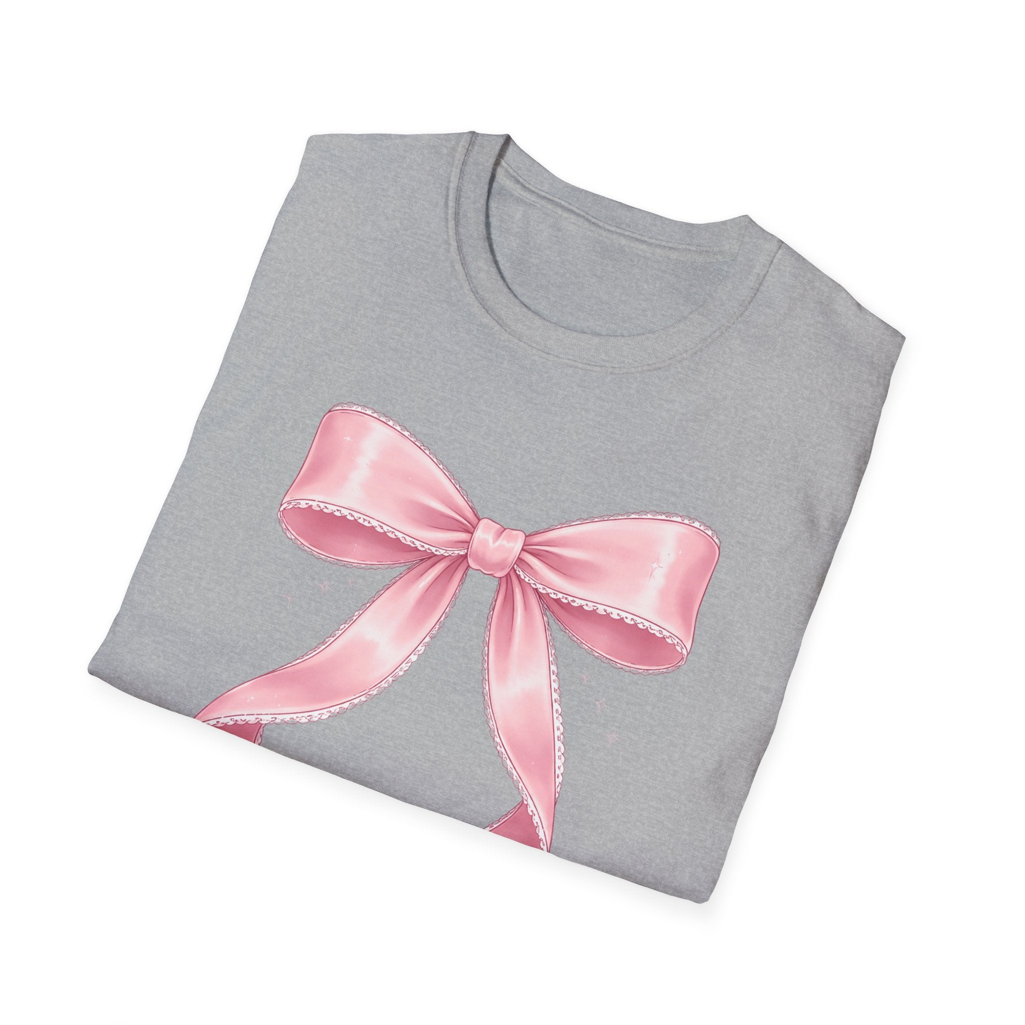 Pink Ribbon Bow T-Shirt — Cute Pastel Gift-Ready Top