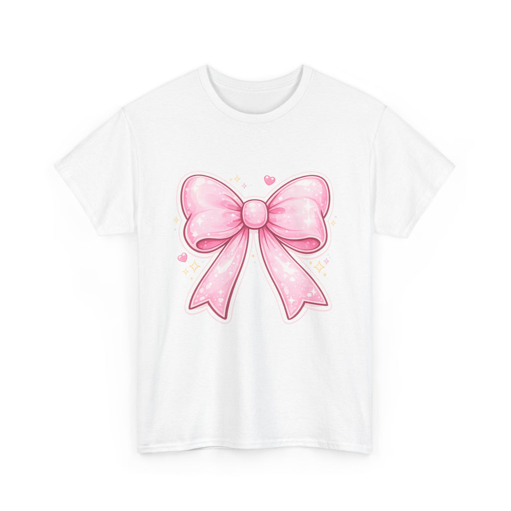 Pink Bow Tee — Cute Pastel Ribbon Graphic T-Shirt