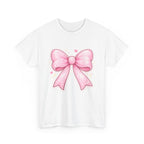 Pink Bow Tee — Cute Pastel Ribbon Graphic T-Shirt