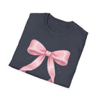 Pink Ribbon Bow T-Shirt — Cute Pastel Gift-Ready Top