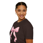 Pink Ribbon Bow T-Shirt — Cute Pastel Gift-Ready Top