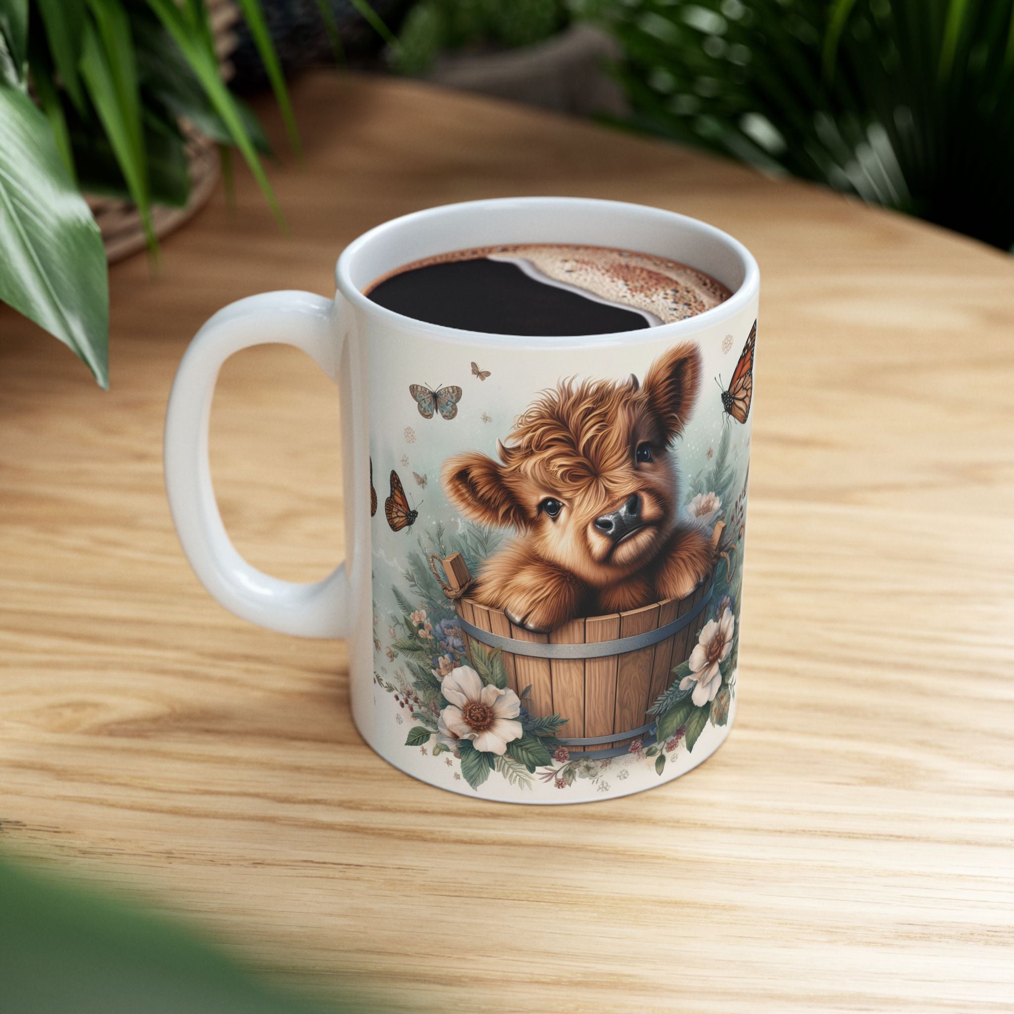Highland Cow Ceramic Mug (11oz, 15oz)