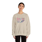 Teacher Floral Crewneck Sweatshirt — Pastel Pencil & Apple Design