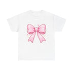 Pink Bow Tee — Cute Pastel Ribbon Graphic T-Shirt