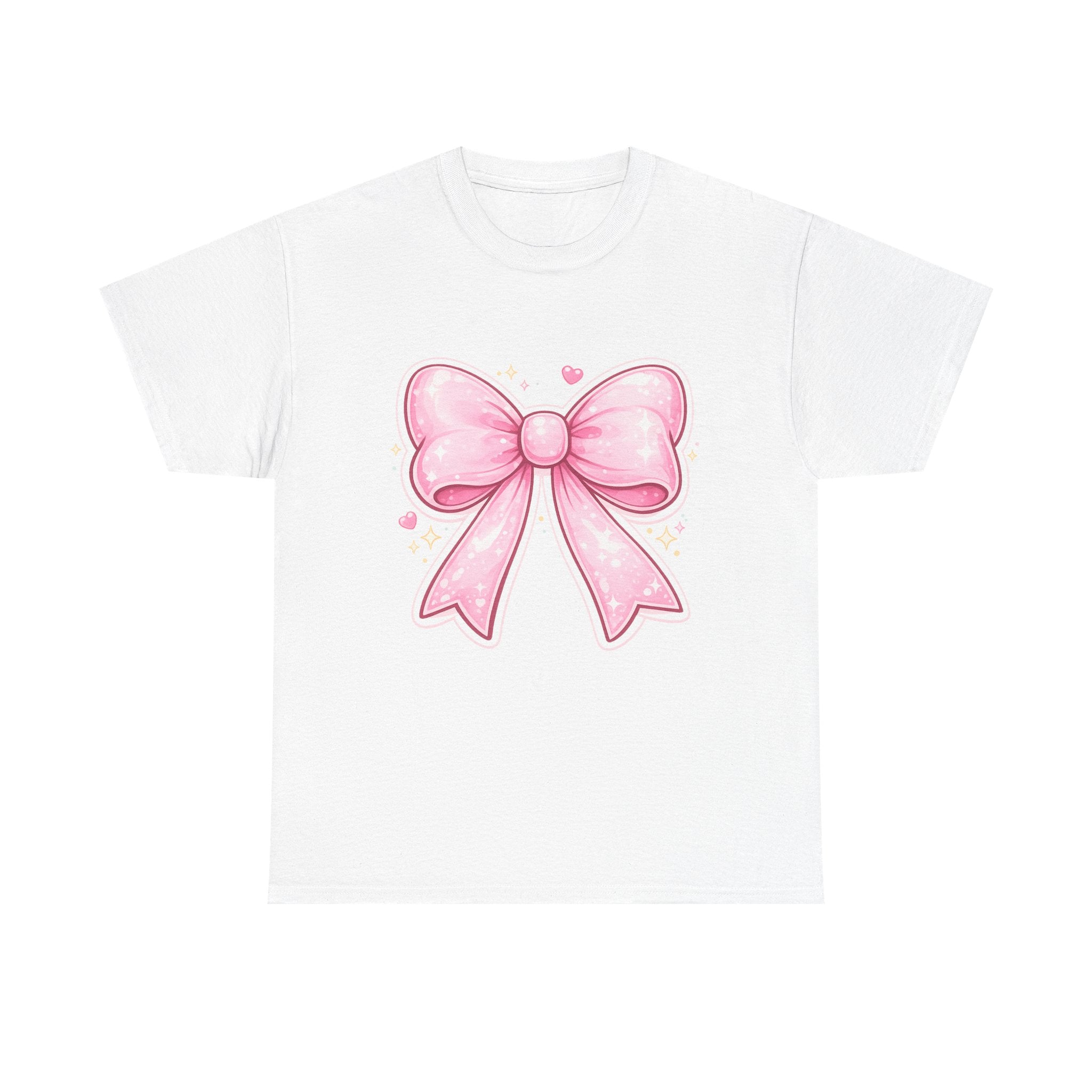 Pink Bow Tee — Cute Pastel Ribbon Graphic T-Shirt