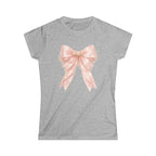 Women's Pink Satin Bow Tee — Elegant Gift Shirt for Brides, Mother's Day & Special Occasions