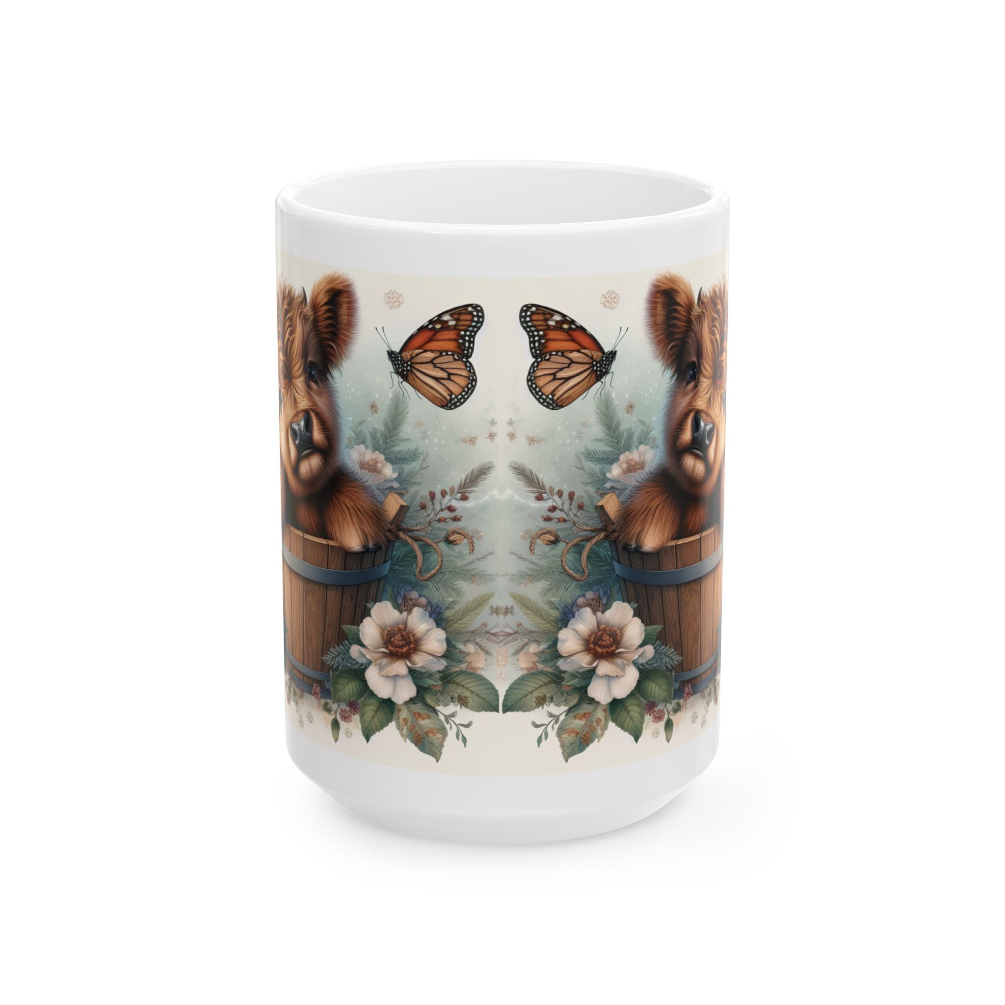 Highland Cow Ceramic Mug (11oz, 15oz)