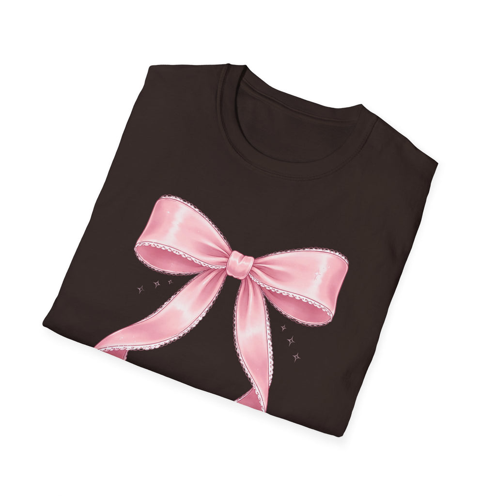 Pink Ribbon Bow T-Shirt — Cute Pastel Gift-Ready Top