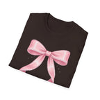 Pink Ribbon Bow T-Shirt — Cute Pastel Gift-Ready Top