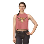 Boho Floral Bull Skull Crop Top — Women's Southwestern Tank
