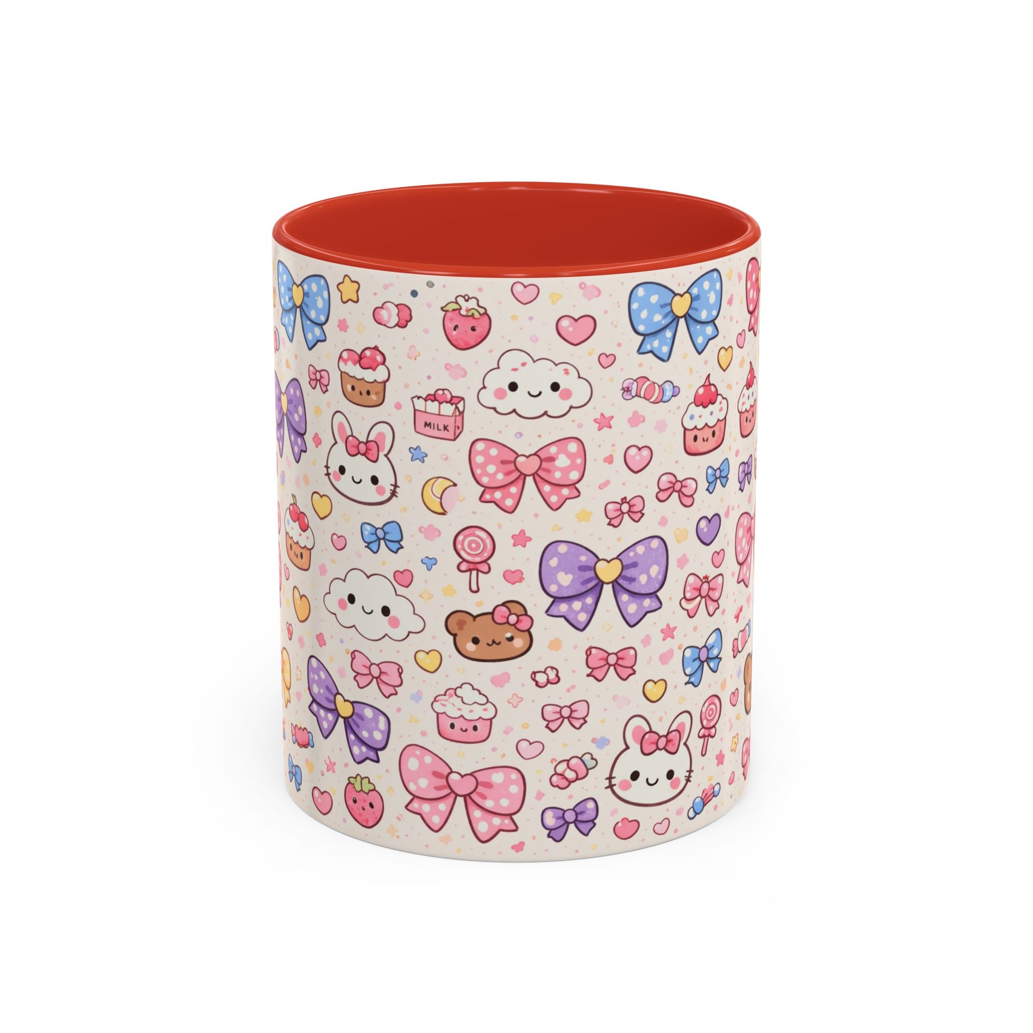 Kawaii Pastel Bows & Sweets Accent Coffee Mug (11/15oz)