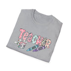 Teacher Crayon Graphic T-Shirt — Cute School Staff Gift