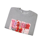 Teacher Heart Crewneck Sweatshirt — Cute Pink Classroom Gift