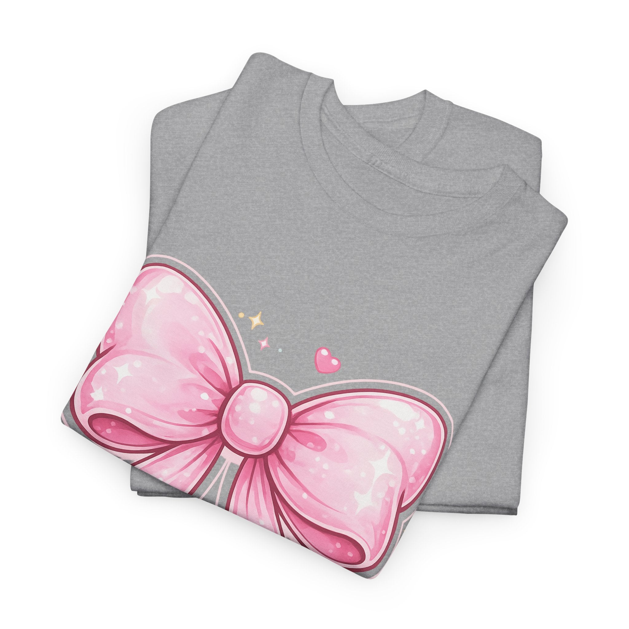 Pink Bow Tee — Cute Pastel Ribbon Graphic T-Shirt