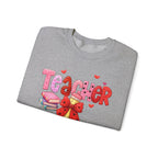 Teacher Heart Graphic Sweatshirt — Cute Books & Bow Design, Perfect for Teacher Gifts