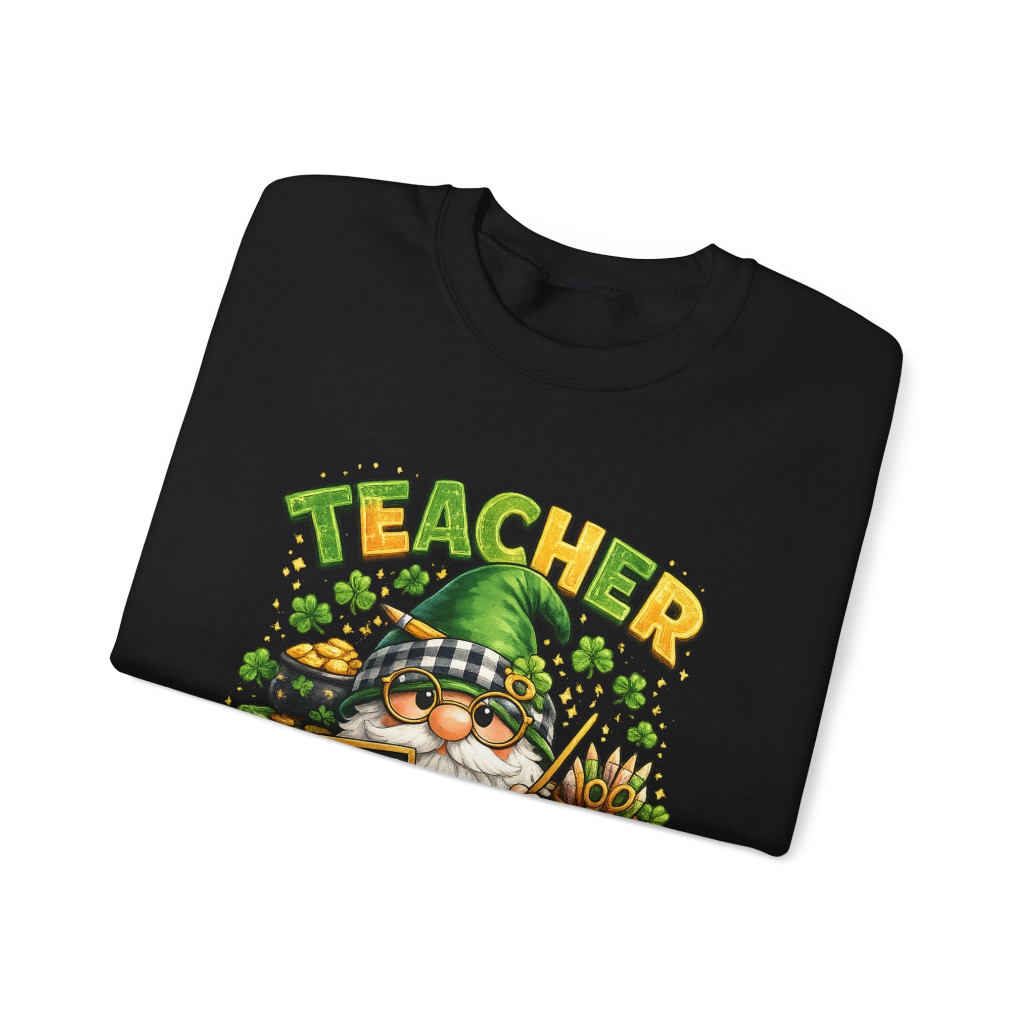 Teacher Gnome St. Patrick’s Day Sweatshirt — Cute Lucky Teacher Crewneck
