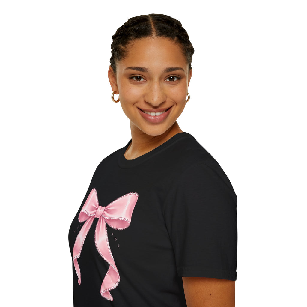Pink Ribbon Bow T-Shirt — Cute Pastel Gift-Ready Top