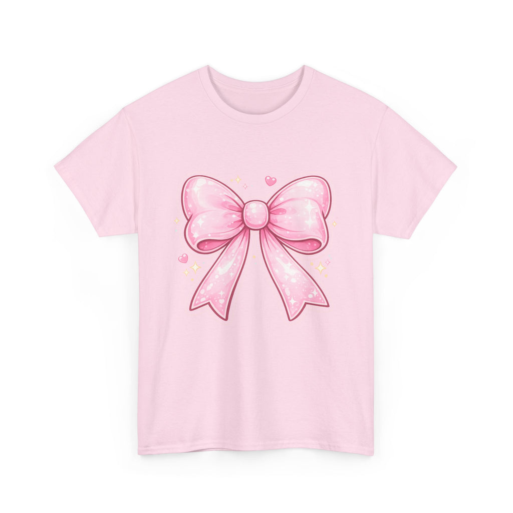 Pink Bow Tee — Cute Pastel Ribbon Graphic T-Shirt