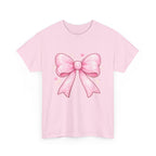 Pink Bow Tee — Cute Pastel Ribbon Graphic T-Shirt