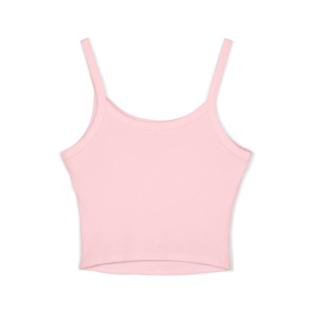 Pink Ribbon Bow Crop Tank Top — Cute Girly Spaghetti Strap Top