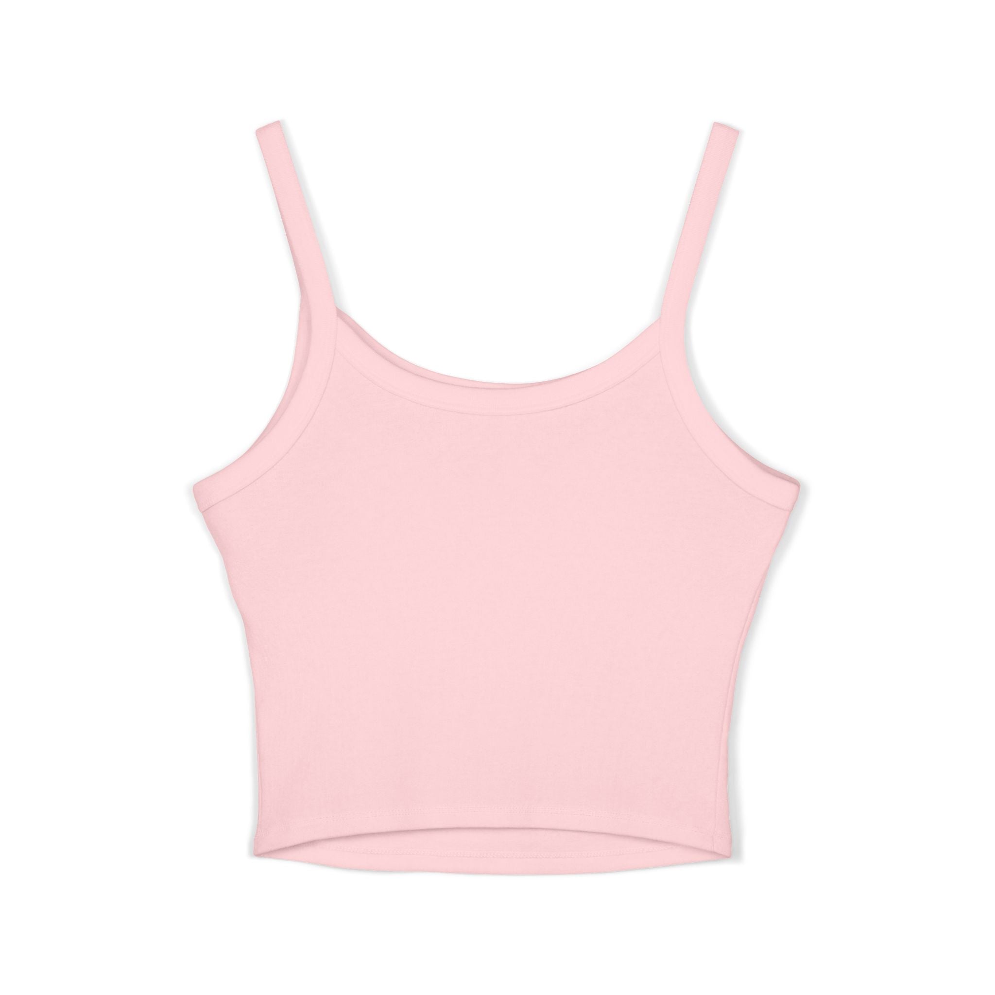 Pink Ribbon Bow Crop Tank Top — Cute Girly Spaghetti Strap Top