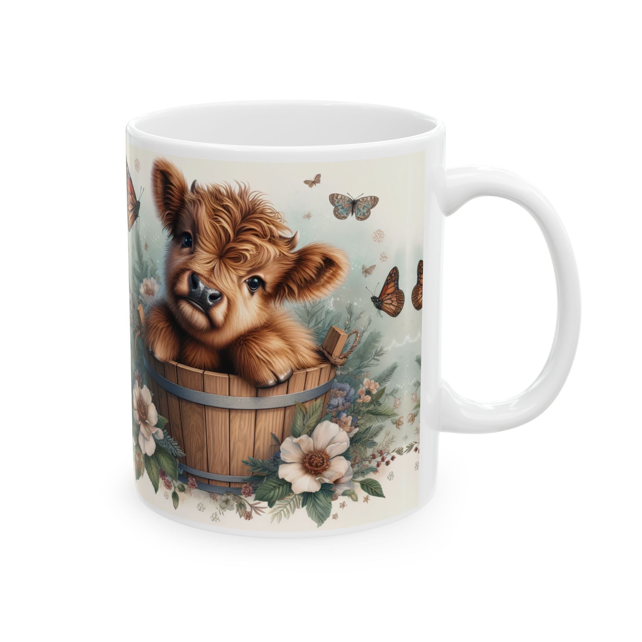 Highland Cow Ceramic Mug (11oz, 15oz)