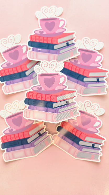 Stack of books Sticker