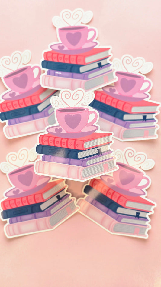 Stack of books Sticker