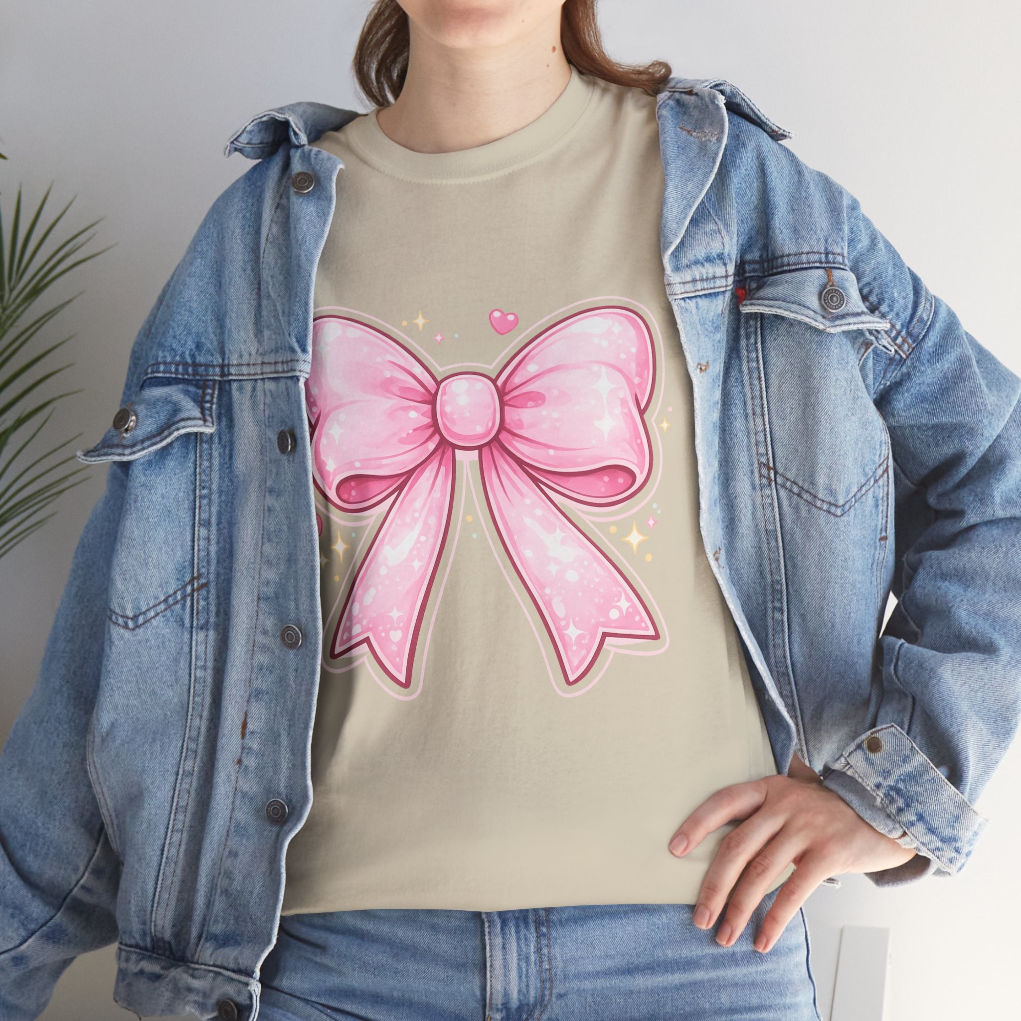 Pink Bow Tee — Cute Pastel Ribbon Graphic T-Shirt