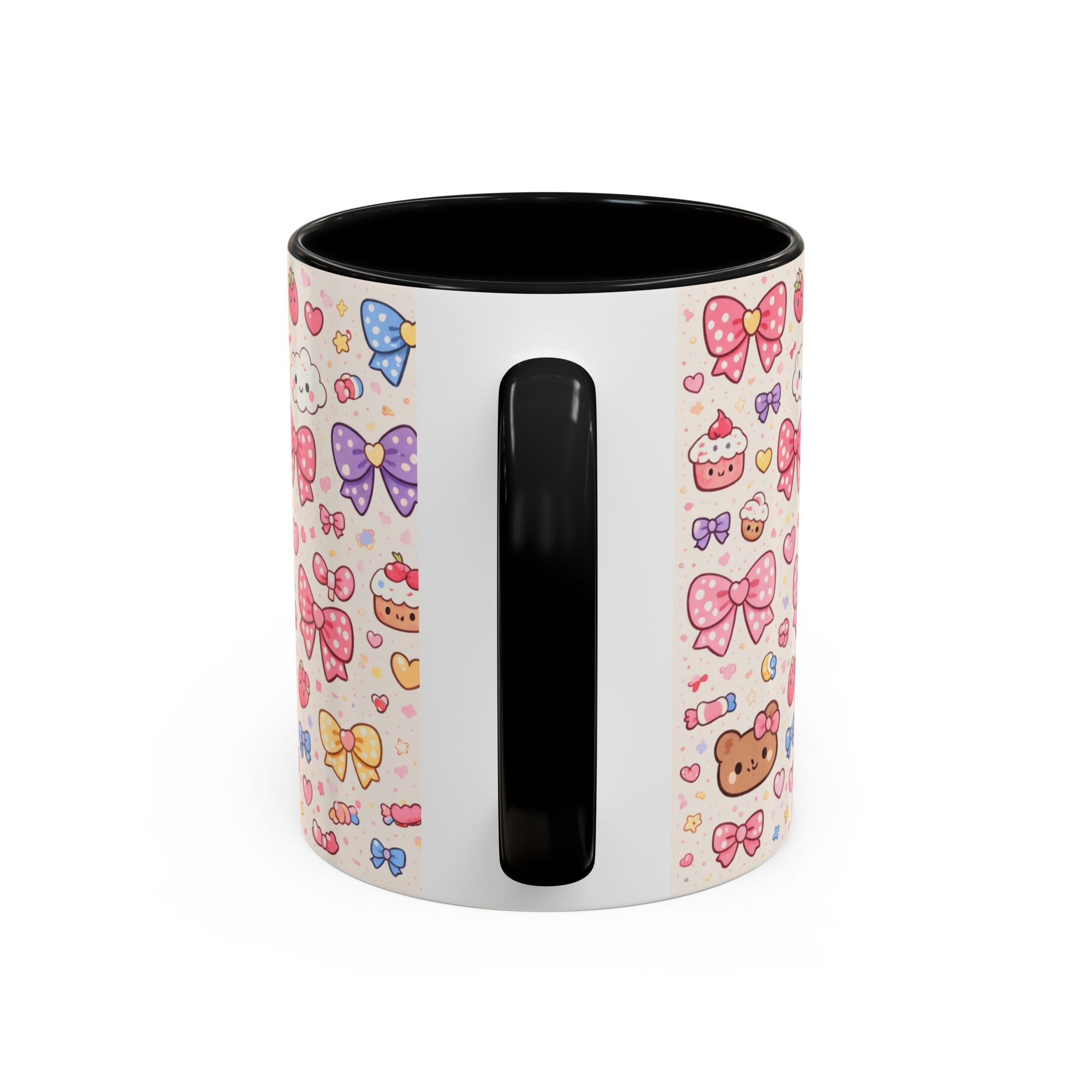 Kawaii Pastel Bows & Sweets Accent Coffee Mug (11/15oz)