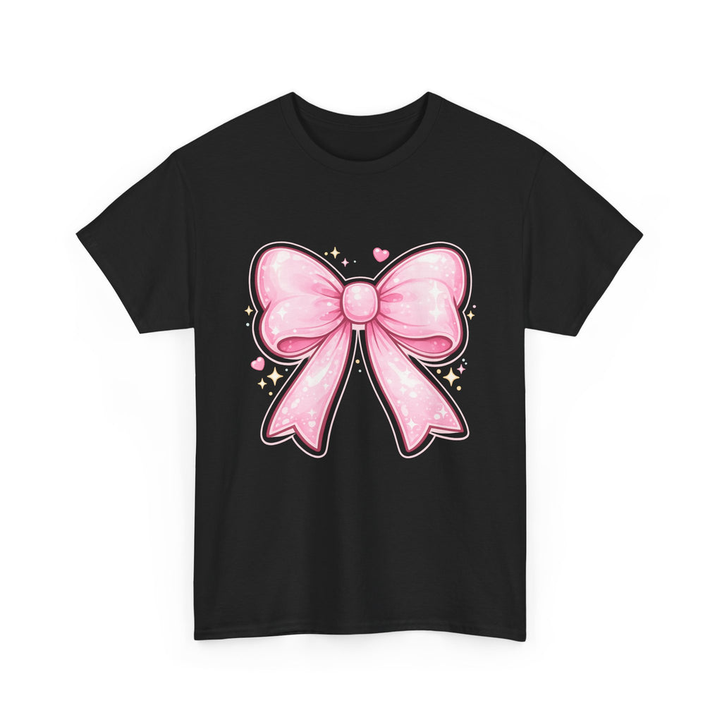 Pink Bow Tee — Cute Pastel Ribbon Graphic T-Shirt