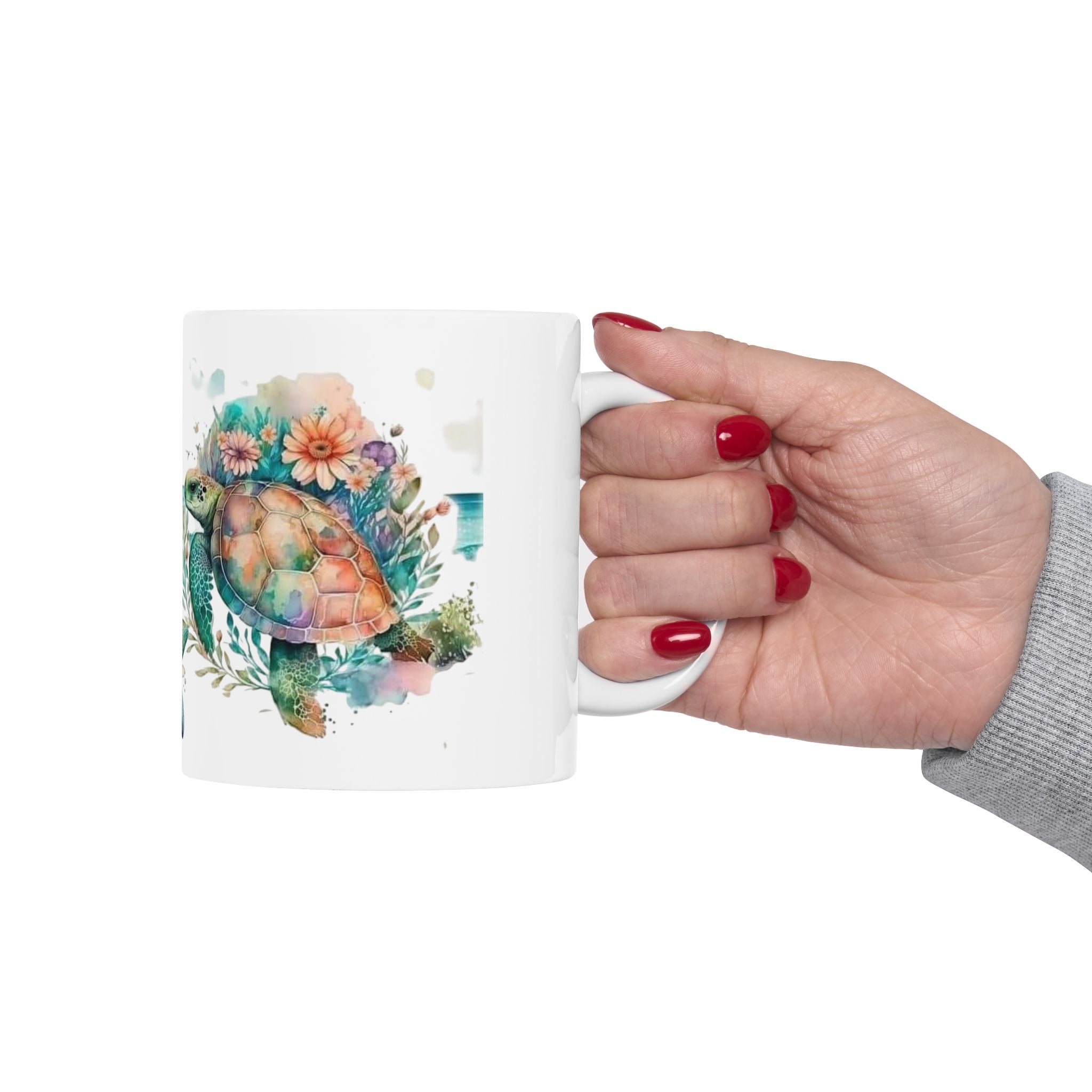 Beach Turtle Ceramic Mug — "Life Is Better at the Beach" Ocean Coffee Cup (11oz/15oz)