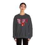 Teacher Crewneck Sweatshirt — Cute Pink Bow & Books Design | Teacher Appreciation Gift
