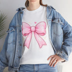 Pink Bow Tee — Cute Pastel Ribbon Graphic T-Shirt