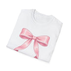 Pink Ribbon Bow T-Shirt — Cute Pastel Gift-Ready Top