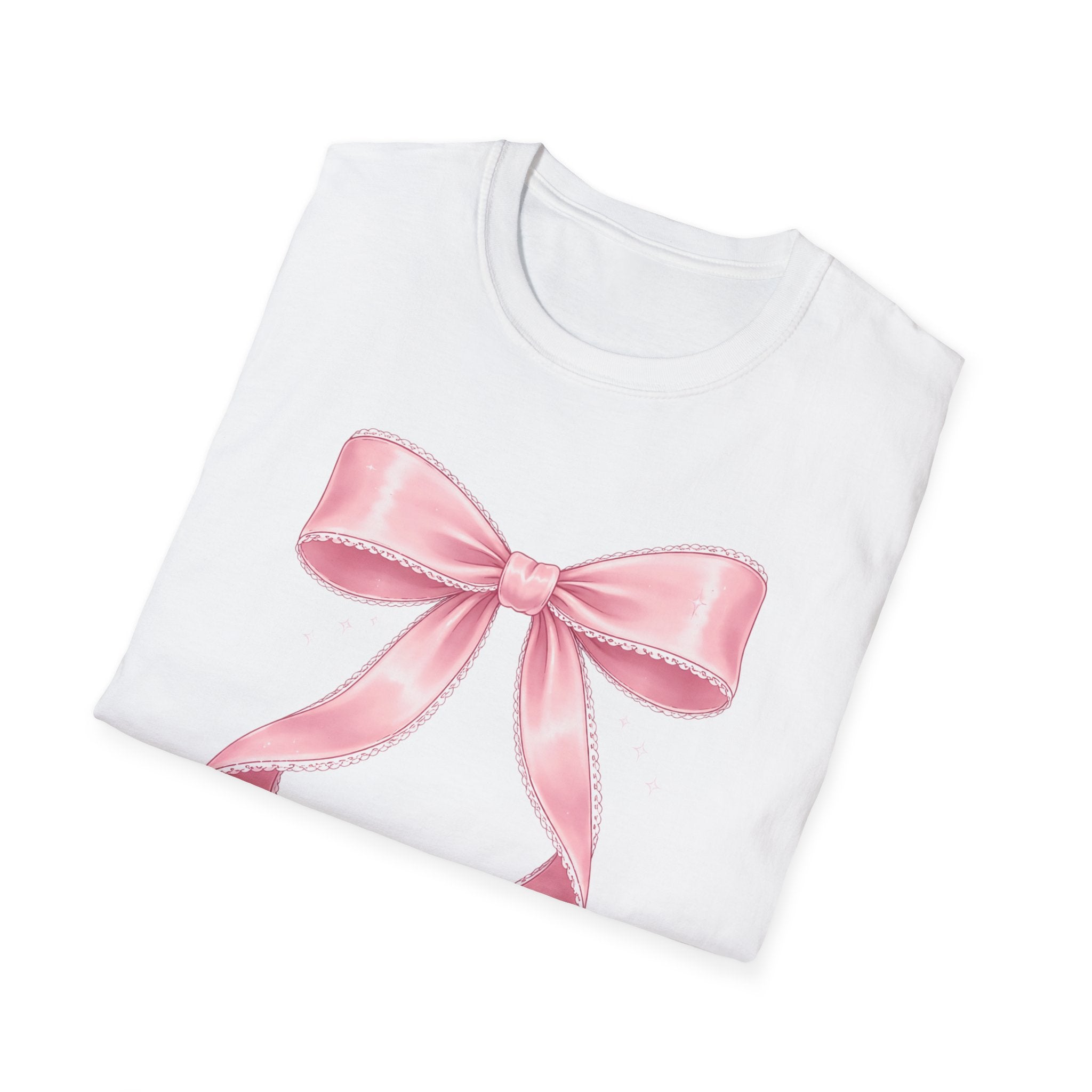 Pink Ribbon Bow T-Shirt — Cute Pastel Gift-Ready Top
