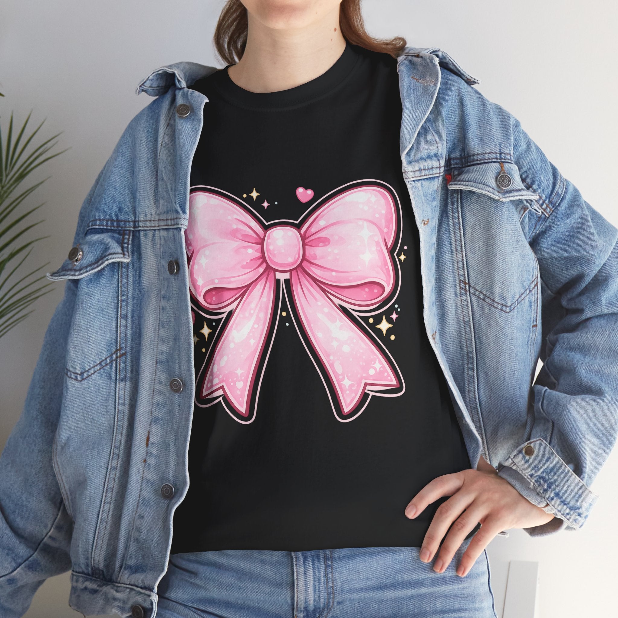 Pink Bow Tee — Cute Pastel Ribbon Graphic T-Shirt