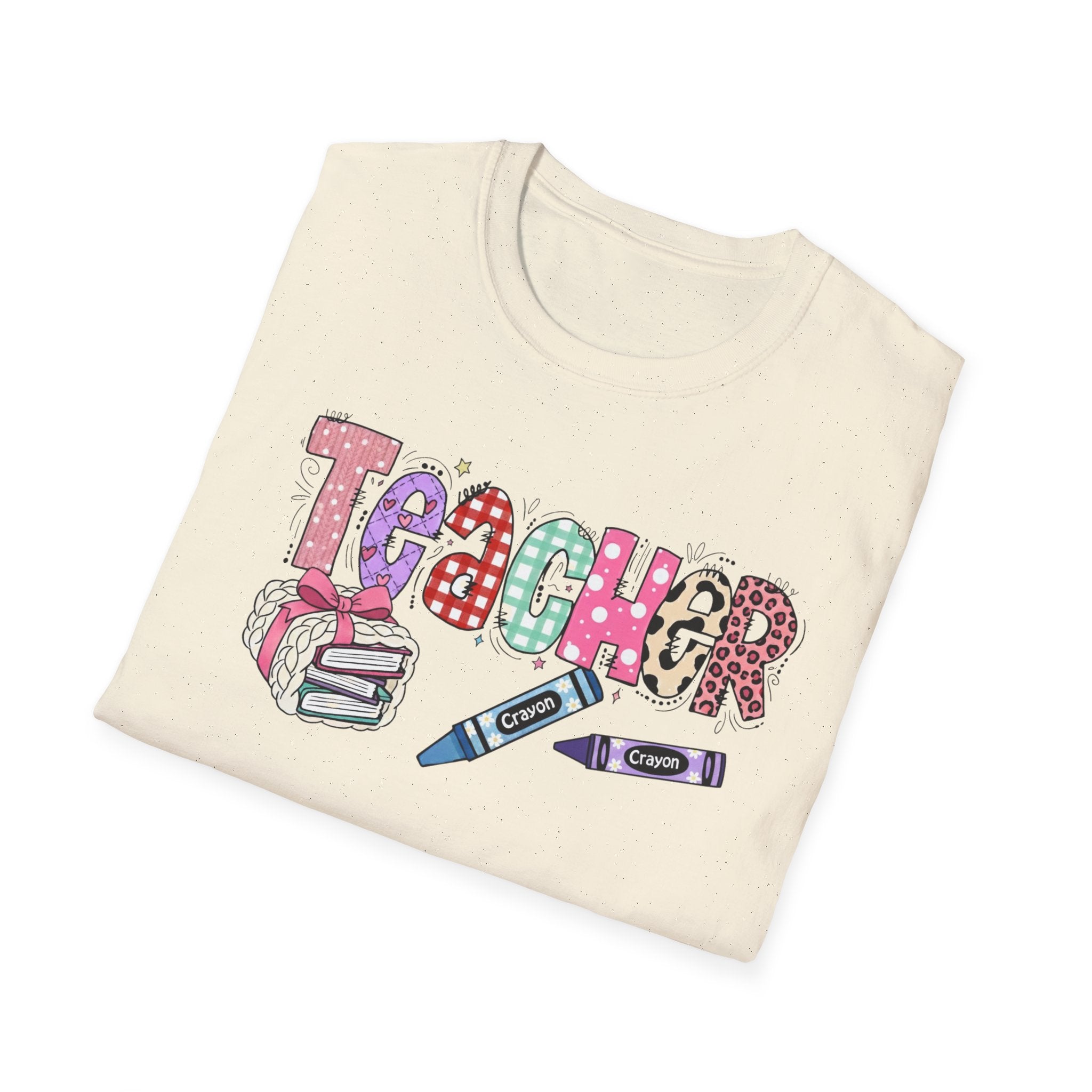 Teacher Doodle T-Shirt – Colorful School Supplies Graphic Tee