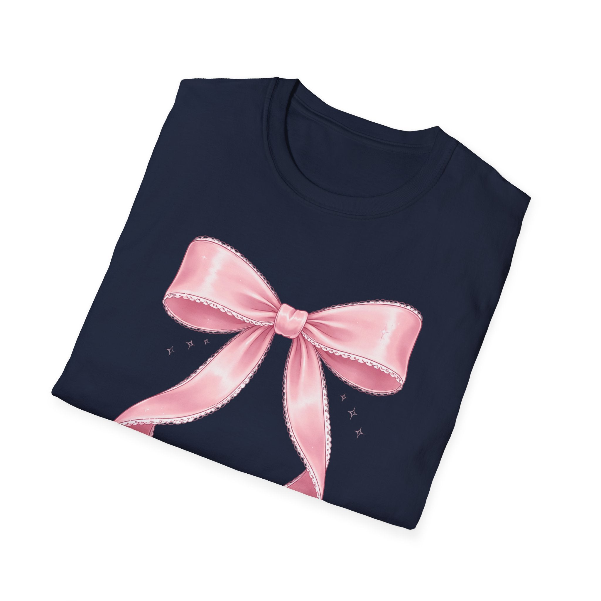 Pink Ribbon Bow T-Shirt — Cute Pastel Gift-Ready Top