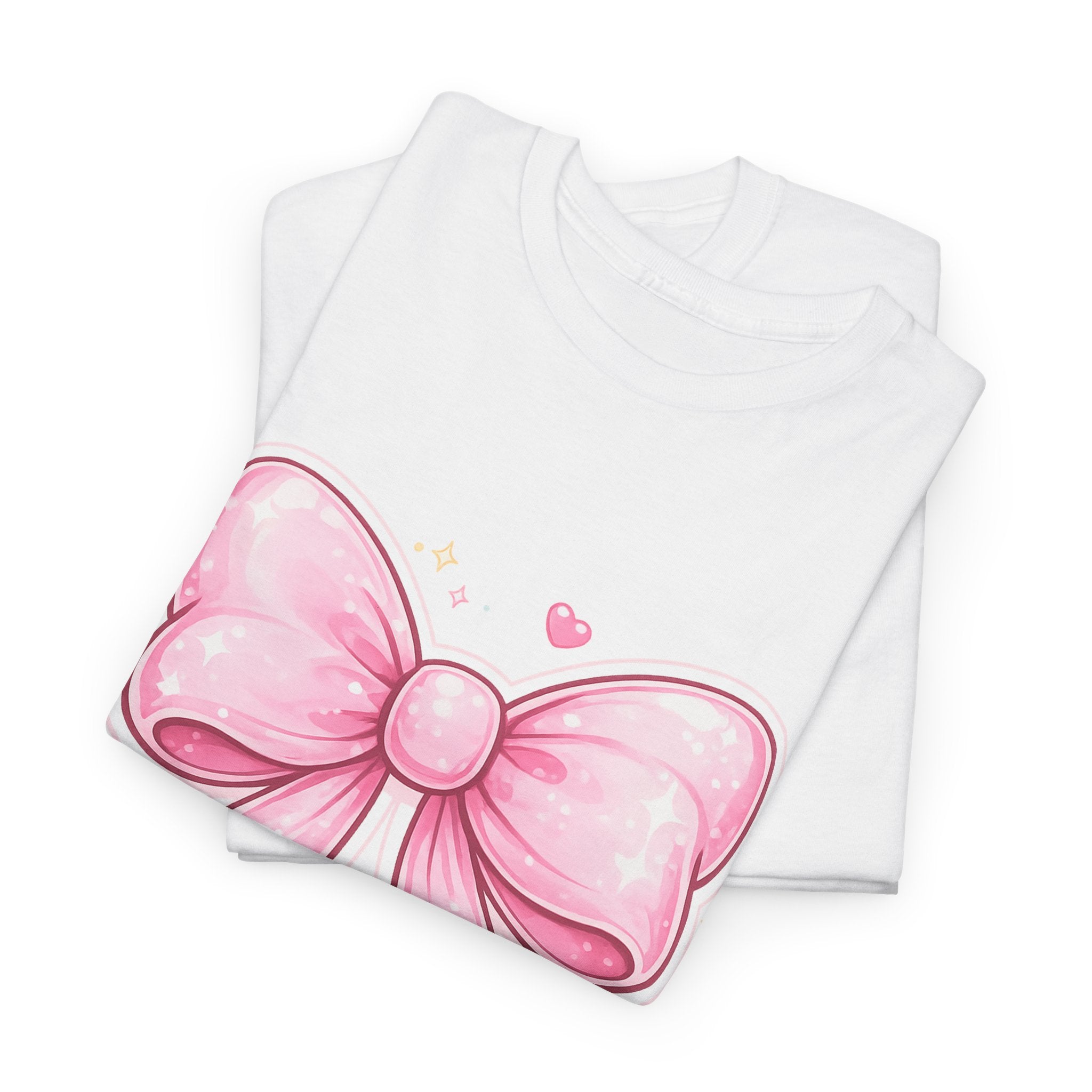 Pink Bow Tee — Cute Pastel Ribbon Graphic T-Shirt