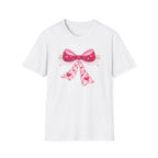 Pink Valentine Bow T-Shirt — Cute Heart Ribbon Graphic Tee