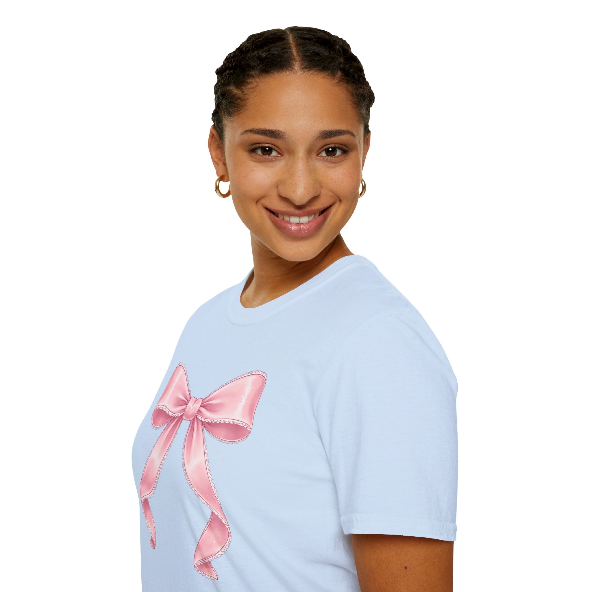Pink Ribbon Bow T-Shirt — Cute Pastel Gift-Ready Top
