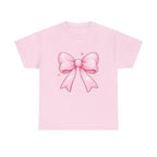 Pink Bow Tee — Cute Pastel Ribbon Graphic T-Shirt