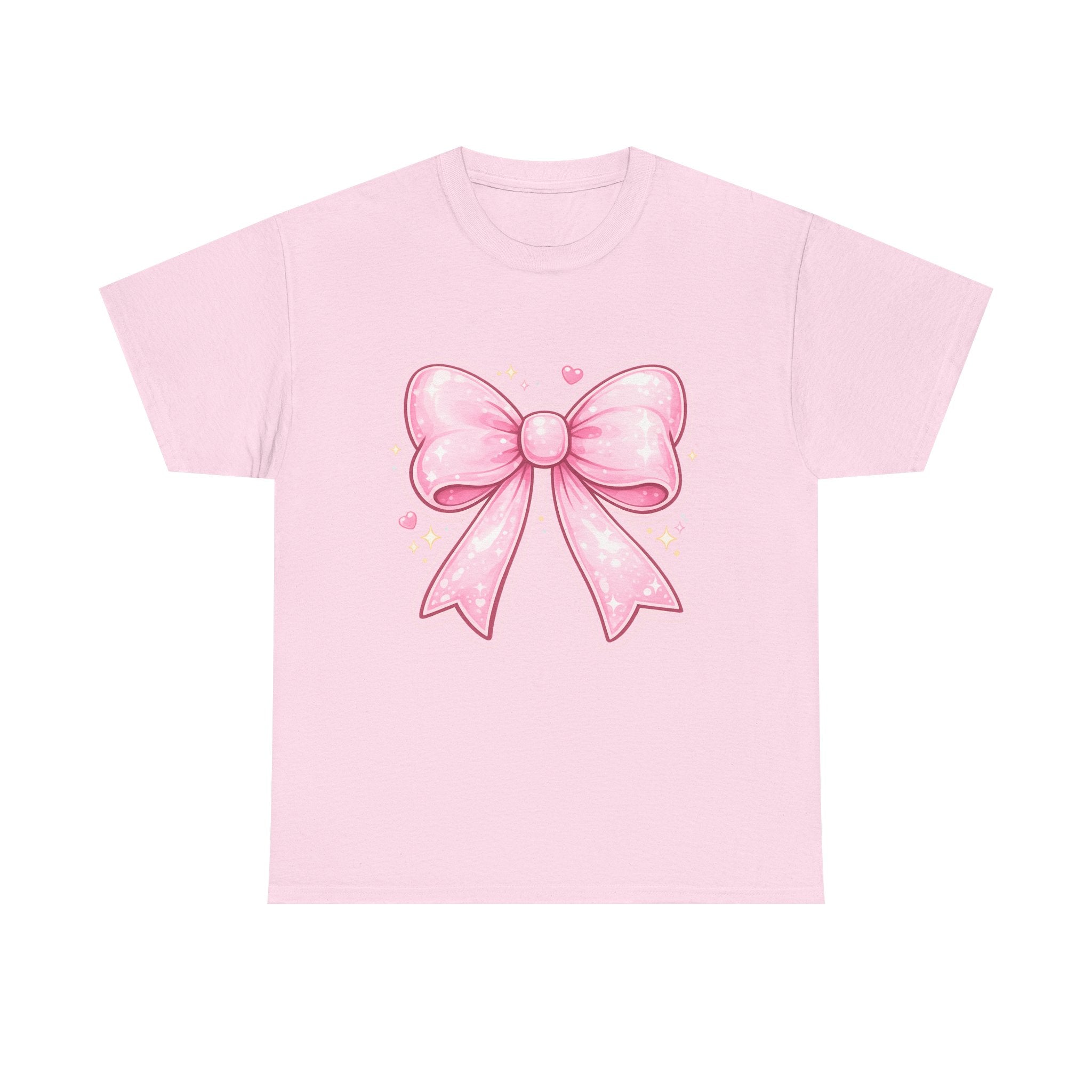 Pink Bow Tee — Cute Pastel Ribbon Graphic T-Shirt
