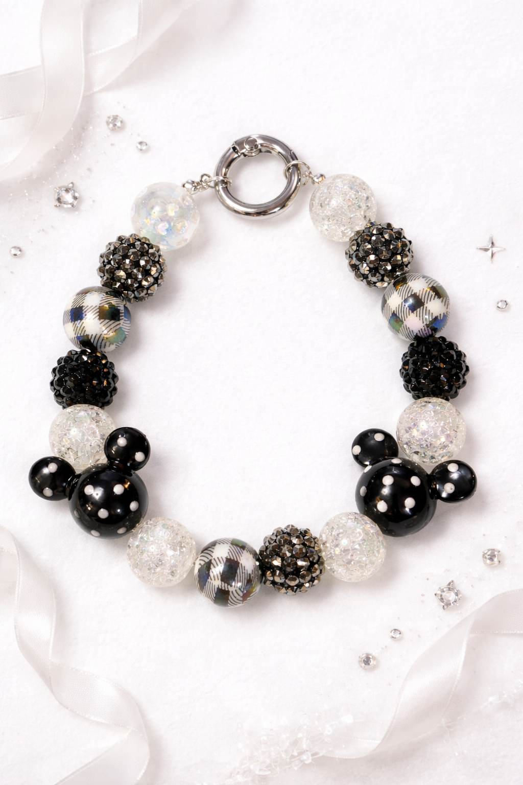 Hand Made Keychainn Black & White