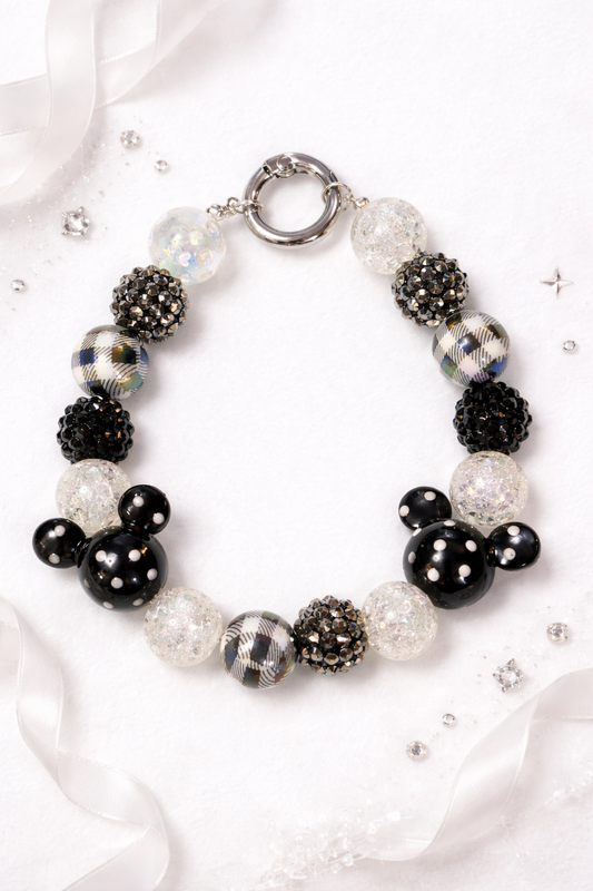 Hand Made Keychainn Black & White